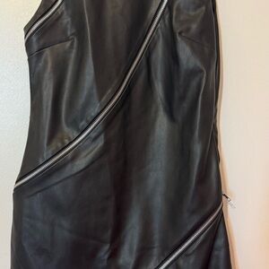 NWOT Hutch Telita Faux Leather Shift Dress Sample Sz XS/S